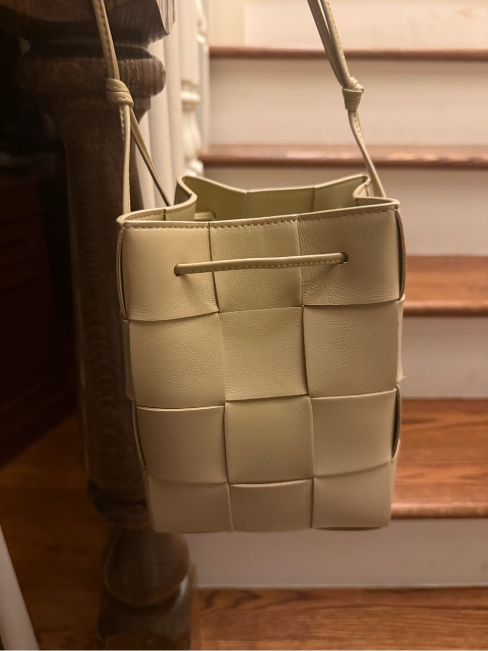BOTTEGA VENETA Nappa Maxi Intrecciato Small Cassette Bucket Bag Porridge